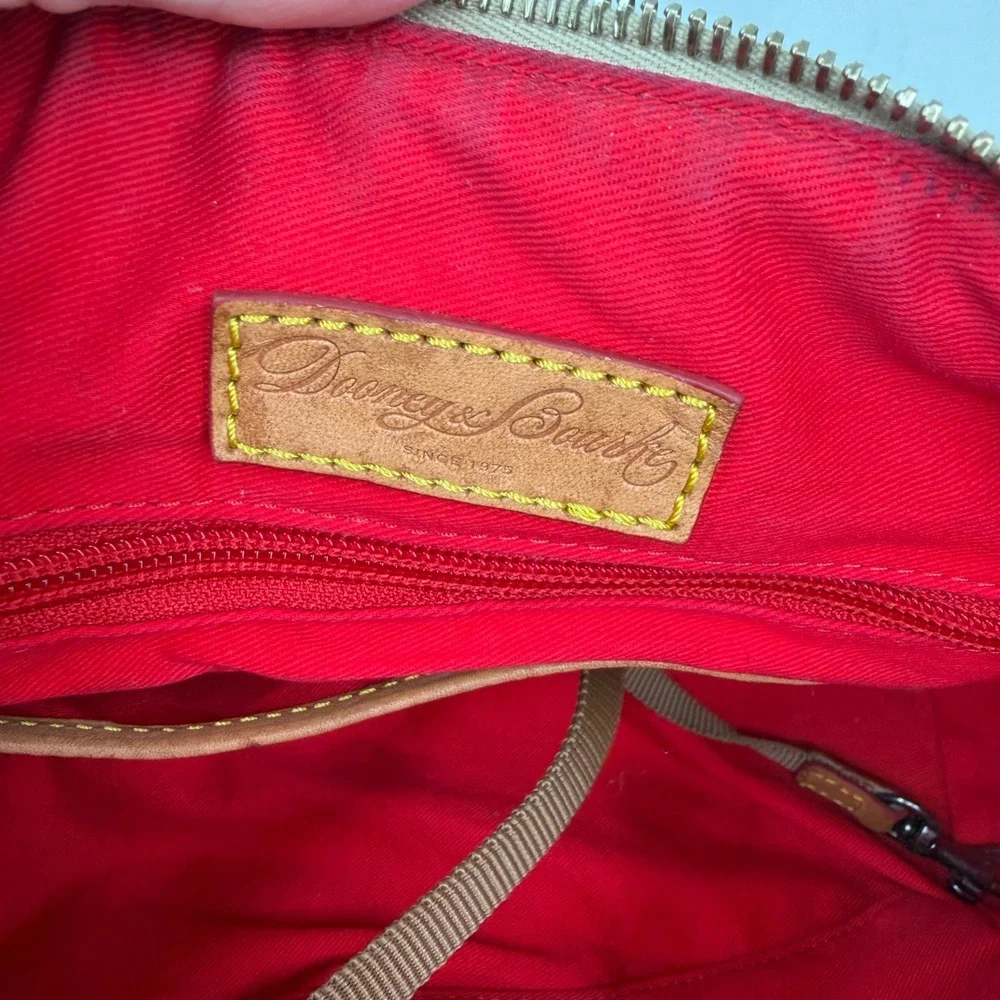 Dooney & Bourke Geranium Floral Satchel Bag Coated Canvas FLAWS